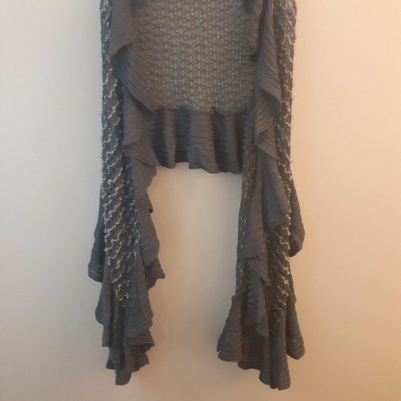 Pepa Pombo Unitalla Knit Tiered Scalloped Fall Sweater/ Wrap - Picture 7 of 16